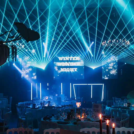 Ledwall et lasers